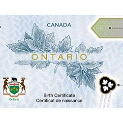 Canada Birth Certificate